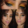 Yellow/Orange/Blue Makeup