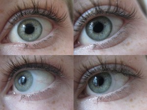My eyes with my strange greenish/blueish eyecolor and new contract lenses: cross your fingers that these will work for me! (^_^)
