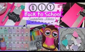 DIY Back to School Supplies Ideas!  -  Affordable Chalkboard Notebook, Planner & Bookmark Pegs