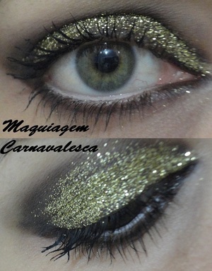 Gold glitter and black eyes
http://bit.ly/xj89lQ