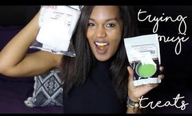 Trying WEIRD Japense Sweets!!  | MUJI Treats Taste Test ◌ alishainc