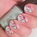 Cherry blossom nails 