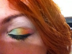 Just playing with colourful eyeshadows...