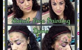 Stencil Face Painting Demo!!!!