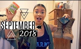 MONTHLY FAVORITES I SEPTEMBER 2018// Army Boots, Supplements,  and Gymshark