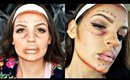 Plastic Surgery GLAM GONE WRONG |Drugstore Halloween Makeup Tutorial Collab with Kristina Provenzano