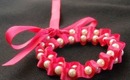 ♥ Ribbon and Pearls BOW Bracelet Tutorial ♥ ( • ◡ • )