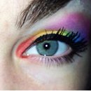 Rainbow makeup look