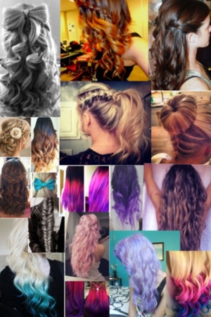 Not my personal photos, but I made this collage of hair pics:) 