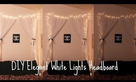 DIY Elegant White Lights Headboard ♡