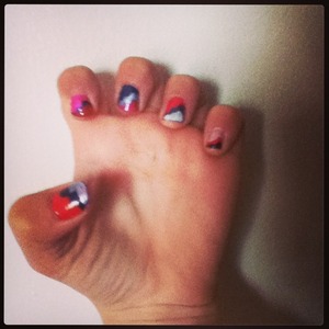 My nails copied from a brill video by @missjenfabulous x