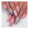 Pink princess nails