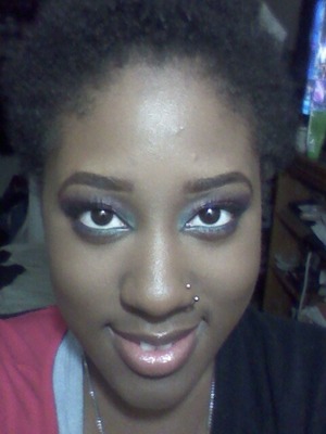 Multi colored eyes nd neutral lips for the night! 