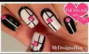 Monochrome Geometric Nail Art | Mix 'n' Match Nails ♥ Геометрический Дизайн Ногтей