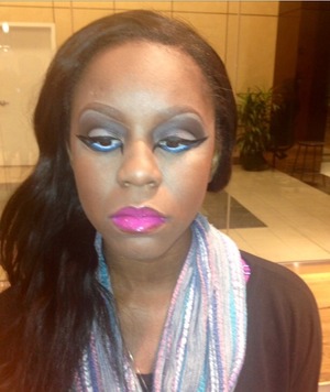 Dramatic eye and bold lip ! Fashion forward Avant Garde