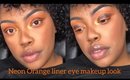 NEON ORANGE LINER EYE MAKEUP LOOK | NEW! PROFUSION COSMETICS ELECTRIC BOLD LINER