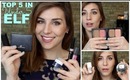 Top 5 in Under 5: ELF & GIVEAWAY ft. ColorSweptBeauty!