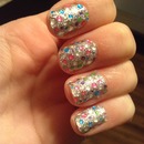  glitter nails (: