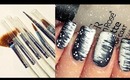 Moja kolekcija četkica za nail art + "Snežna oluja" dizajn na noktima