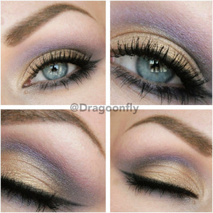 Goldish color from naked palette 2 and the purple from sephora "brunette eye 08"