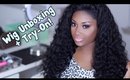 Unboxing + Try-On | Beautiful Hair Brazilian Deep Wave Full Lace Wig | Makeupd0ll