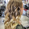 Caramel to sunlight blonde ombre...