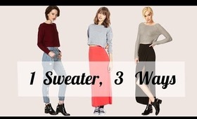 How to wear 1 sweater in 3 ways