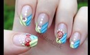 Candy Striped Nail Art Tutorial