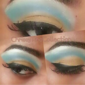 practicing to perfect the cut crease just using fun colors.. yay me lol ig: @chrissytinacollection