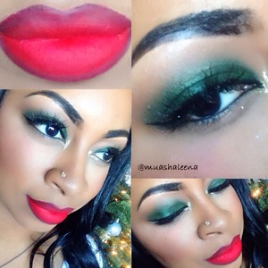 My 2nd holiday look! I also did a tutorial for this look today and it will be up on my youtube channel shortly! Check me out on youtube at BeautySoSweet08 

Follow me on Instagram @muashaleena to view my daily makeup pics! Xoxo 