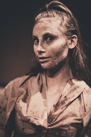 Sepia Full Face Makeup I designed and applied for a Student Production at USC.