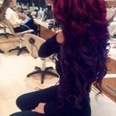 Red & purple hair 