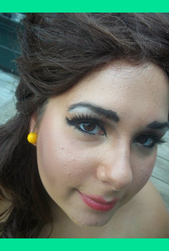 princess belle makeup on my friend amy, i did her up for her