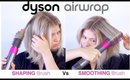 DYSON AIRWRAP Shaping vs Smoothing Brush on Short Hair