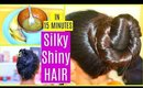 How To Get Silky,Shiny, Straight Hair In 15 Minutes-Naturally At Home | SuperPrincessjo