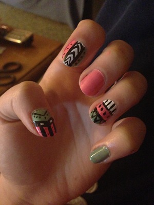 Tribal nails I did