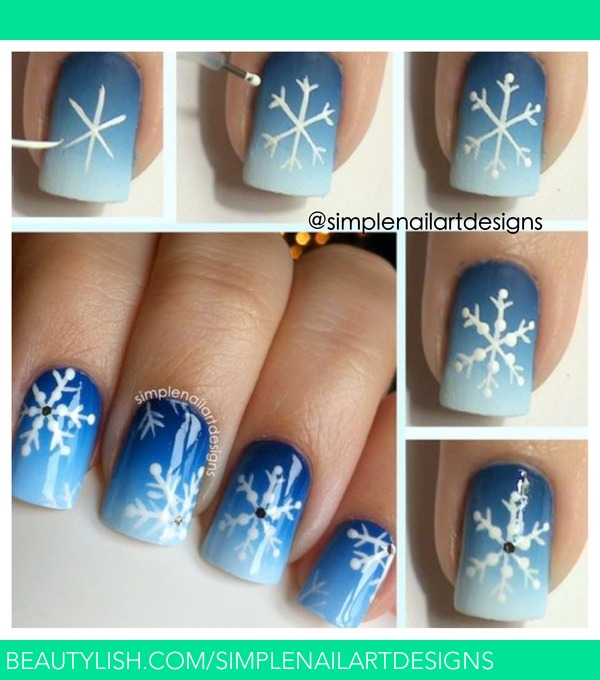 Snowflake nail art tutorial - Nail Lacquer UK