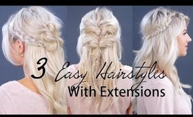 3 Easy Short Hairstyles with Hair Extensions | Milabu