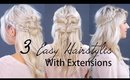 3 Easy Short Hairstyles with Hair Extensions | Milabu