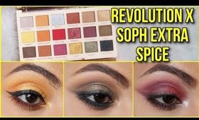 MAKEUP REVOLUTION X SOPH Extra Spice Palette | Review, Swatches and 3 Eyelooks | Stacey Castanha