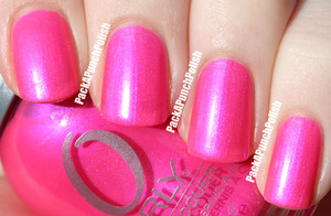Gosh, I'm such a sucker for bright pink polish! A blue toned bright pink shimmer.
 
For more check out my blog post: http://packapunchpolish.blogspot.com/2012/09/orly-oh-cabana-boy.html