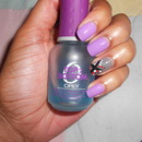 Purple and Gray accent nail mani