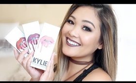 NEW Kylie Lip Kit Swatches (Dirty Peach, Brown Sugar & Love Bite)