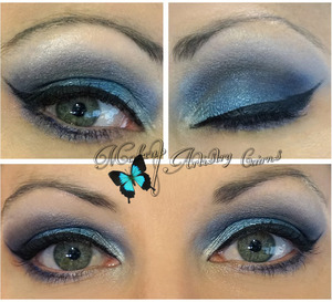 Blue GRadiesnt Eye Makeup
