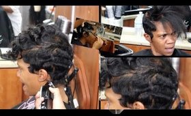 Short cut and Finger waves on thinning hair! WATCH THOSE CLIPPERS GURRLL!!!