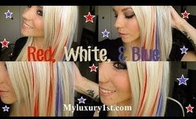 Independence Day Clip in hair streaks Review & Demo | BreeAnn Barbie