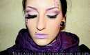Alice in the wonderland inspired.The Cheshire cat / make-up look / purple stripes