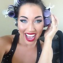 You know it's date night when... HAIR CURLERS! 