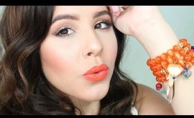 Neutral eyes Orange Lips! | Spring 2014 {beginner friendly}