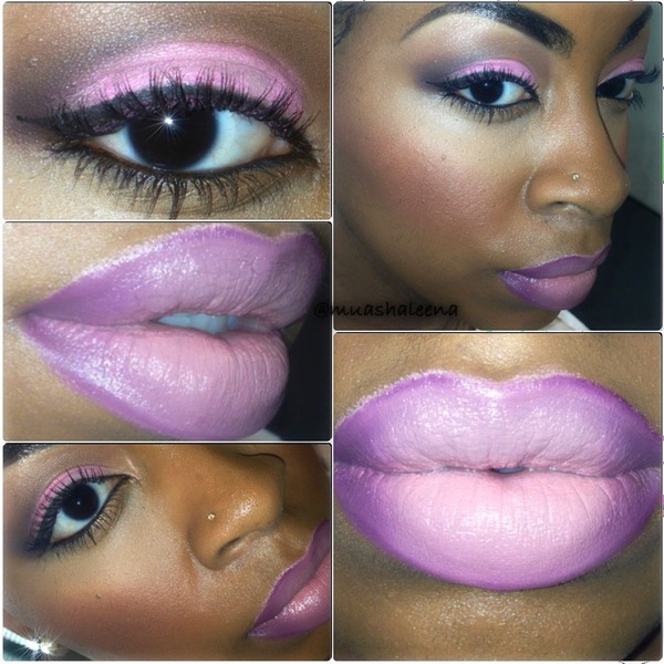 Pink shadow ombré lips | ShaLeena B.'s (makeupbyshaleena) Photo ...